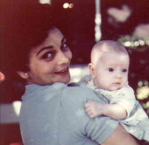 A picture of me and my mom.  I'm 3 months old.